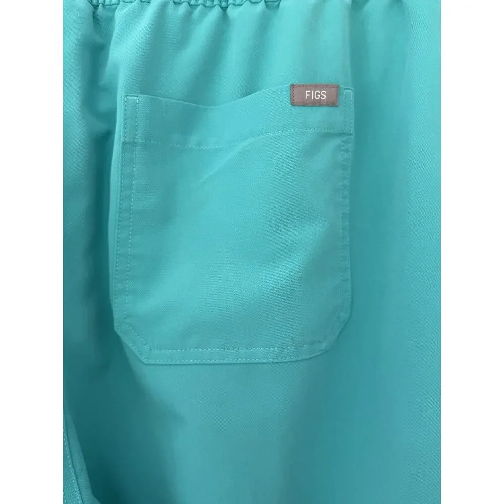 FIGS Cairo Scrub Pants XL Tall Technical Collection Teal Cargo Stretch Medical